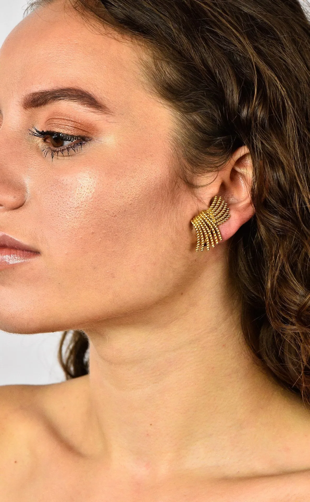 Tiffany & Co. Schlumberger 18 Karat Gold Strand Ear-Clip Earrings