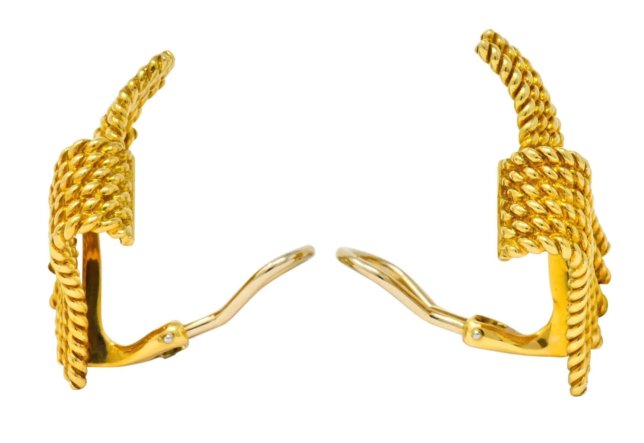 Tiffany & Co. Schlumberger 18 Karat Gold Strand Ear-Clip Earrings