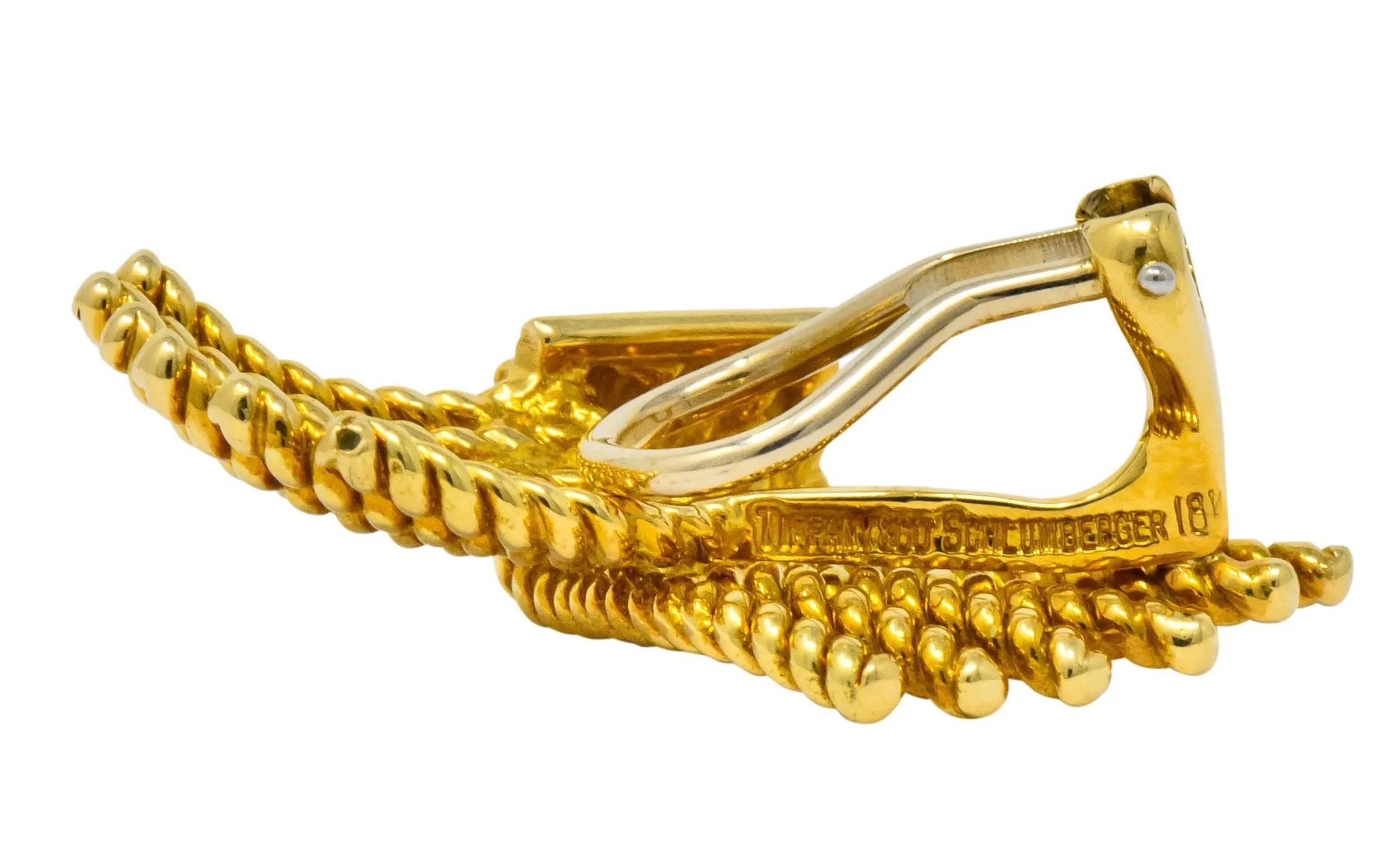 Tiffany & Co. Schlumberger 18 Karat Gold Strand Ear-Clip Earrings