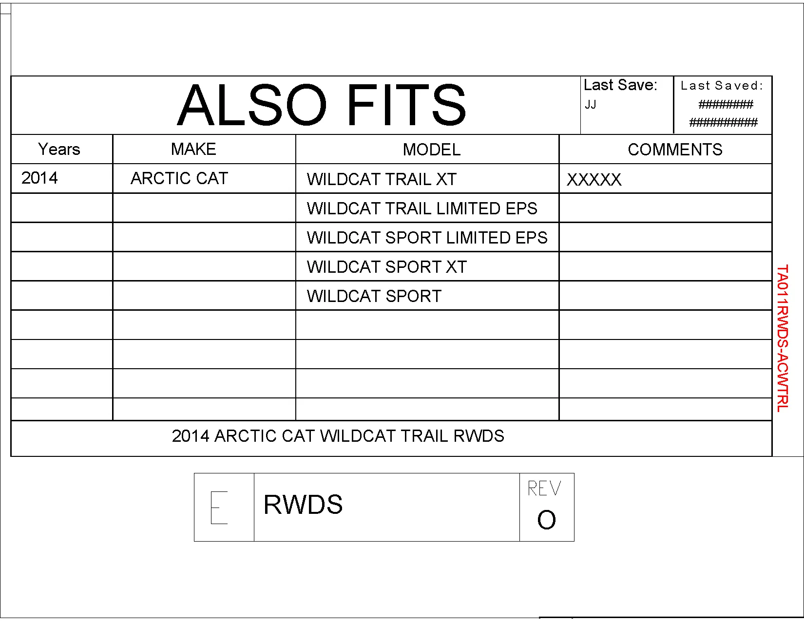 Trail Armor Arctic Cat Wildcat Trail, Wildcat Trail XT, Wildcat Trail Limited EPS, Wildcat Sport Limited EPS, Wildcat Sport XT, and Wildcat Sport Rear Window Dust Seal 2014 - 2017