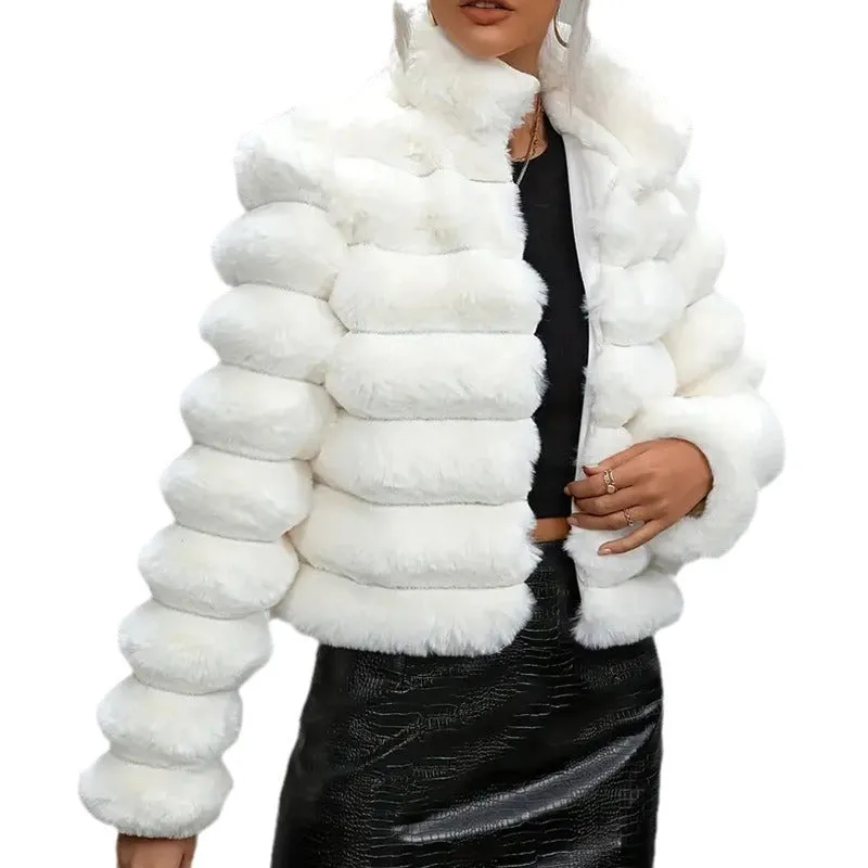 Trendy Imitation Short Fur Coat