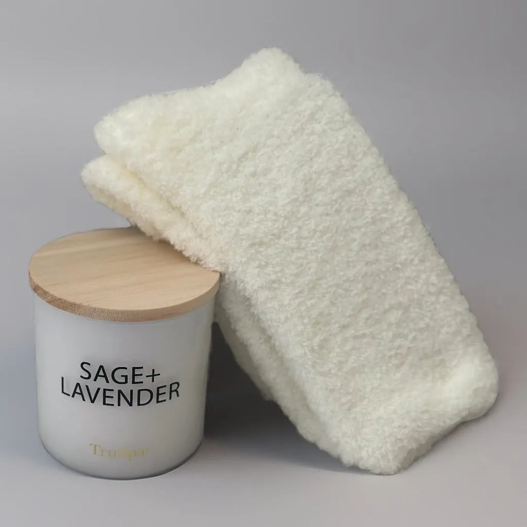 TRUSPA GIFT BASKET- FAUX FUR CREAM