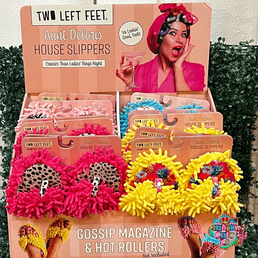 Two Left Feet Aunt Deloris House Slippers