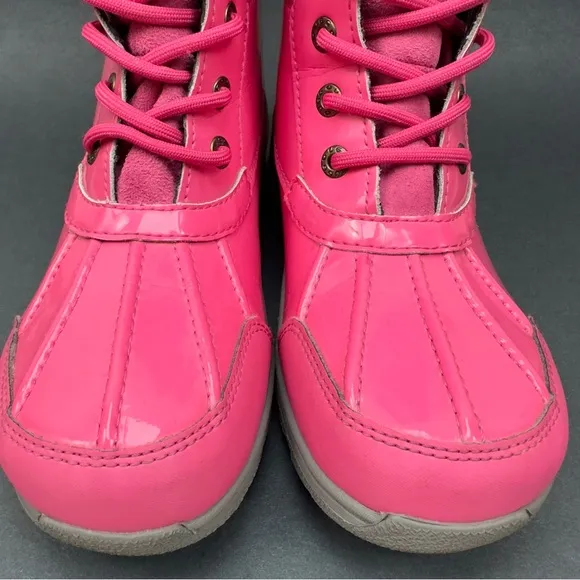 UGG Australia Kids Butte II Patent Dove Pink 1014396K Lace Up Shoes Girls Size 5