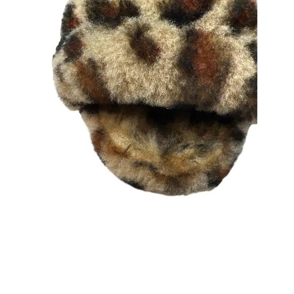 Ugg Leopard Print Open Toe Slipper Size 8