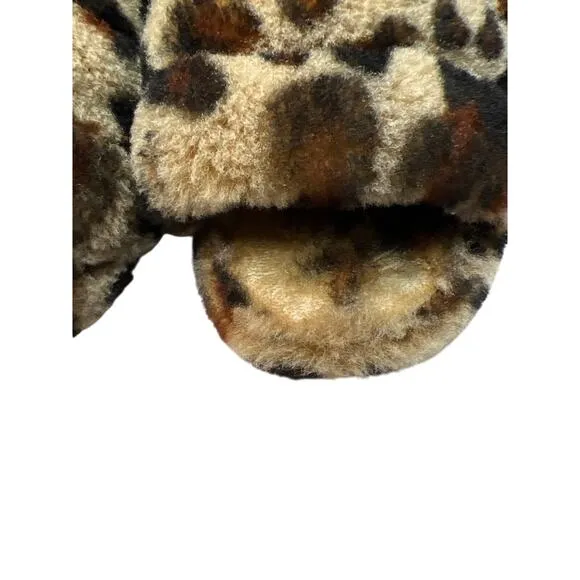 Ugg Leopard Print Open Toe Slipper Size 8