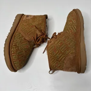 ugg neumel graphic stitch kids boots new