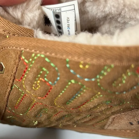 ugg neumel graphic stitch kids boots new