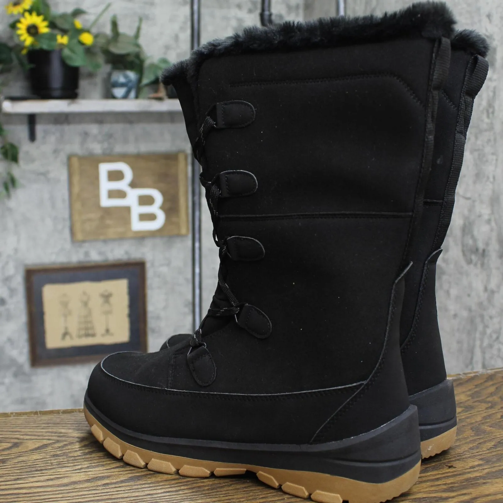Universal Thread Women's Carla Tall Winter Boots 88236153 Jet Black 11M