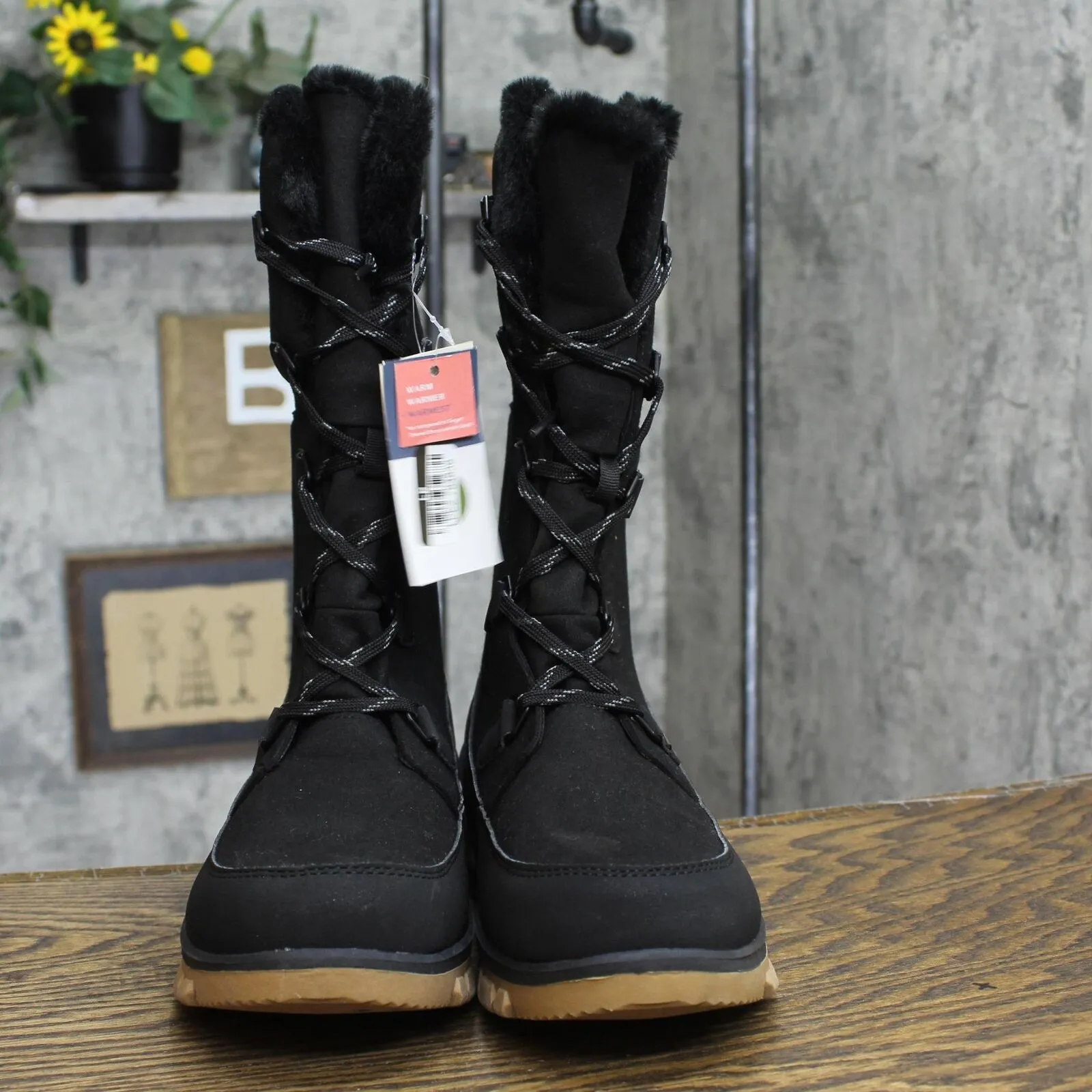 Universal Thread Women's Carla Tall Winter Boots 88236153 Jet Black 11M