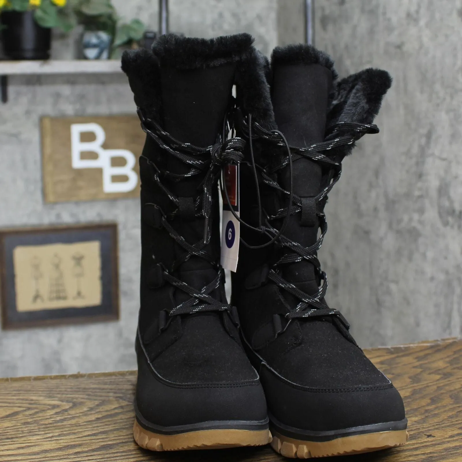Universal Thread Women's Carla Tall Winter Boots 88236153 Jet Black 6M