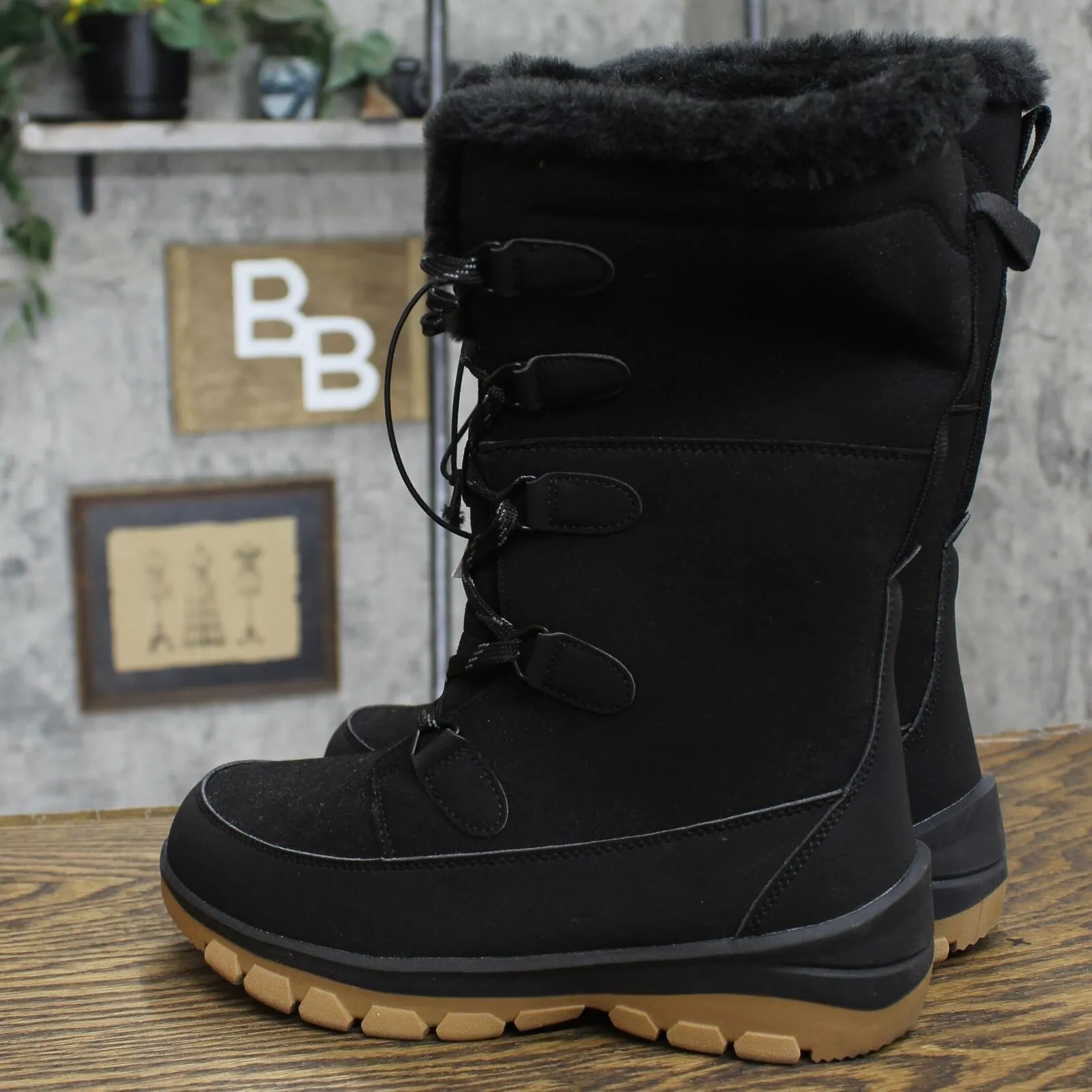 Universal Thread Women's Carla Tall Winter Boots 88236153 Jet Black 6M