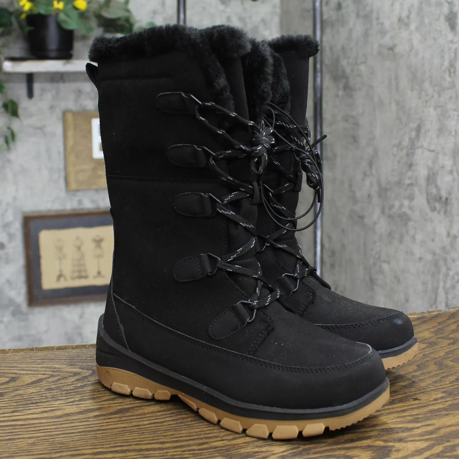 Universal Thread Women's Carla Tall Winter Boots 88236153 Jet Black 7M