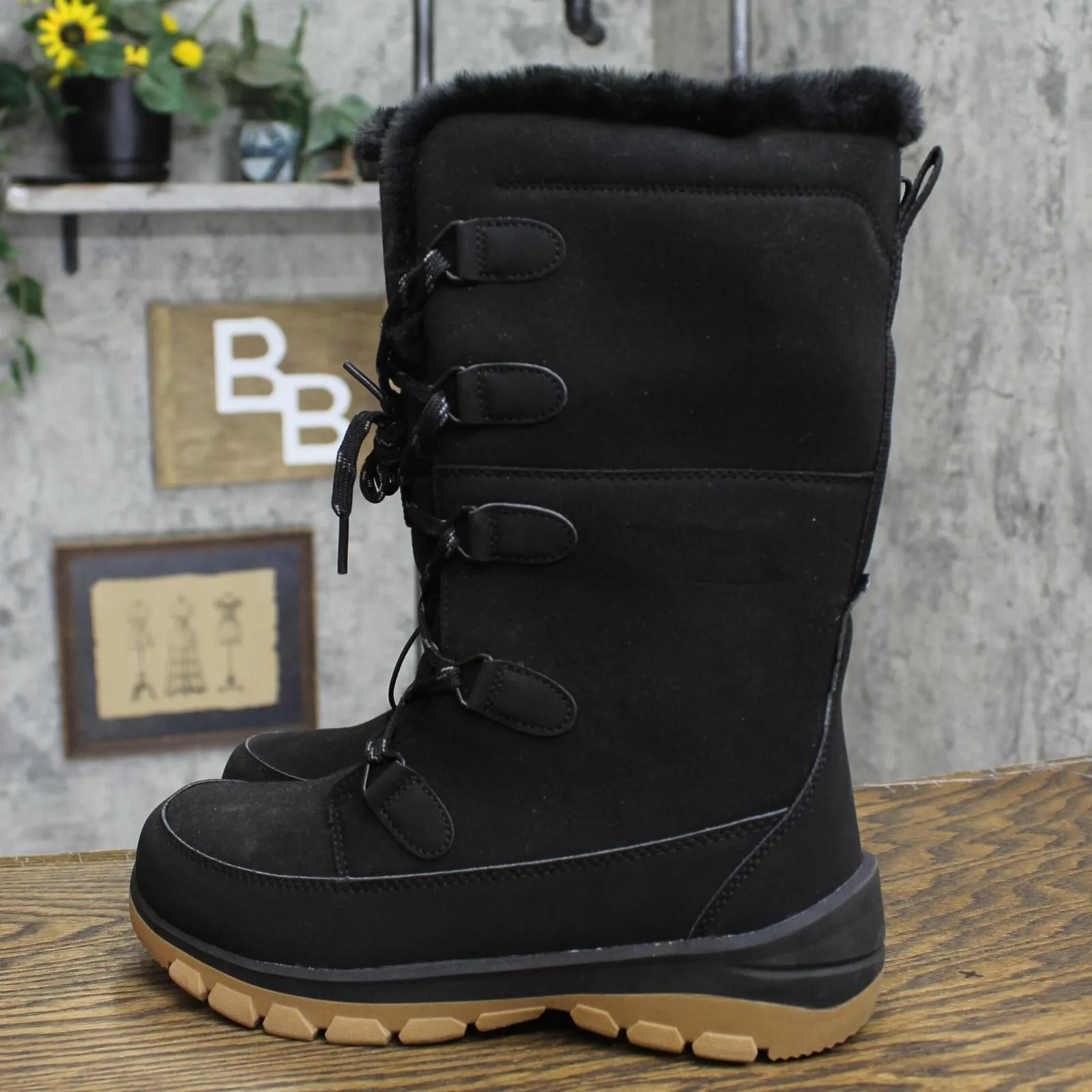 Universal Thread Women's Carla Tall Winter Boots 88236153 Jet Black 7M