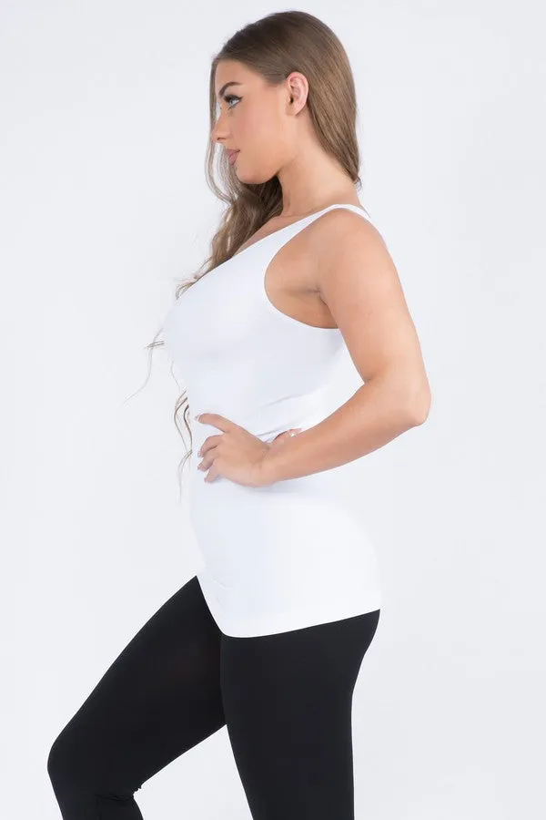 V-Neck Seamless Yoga Top - White