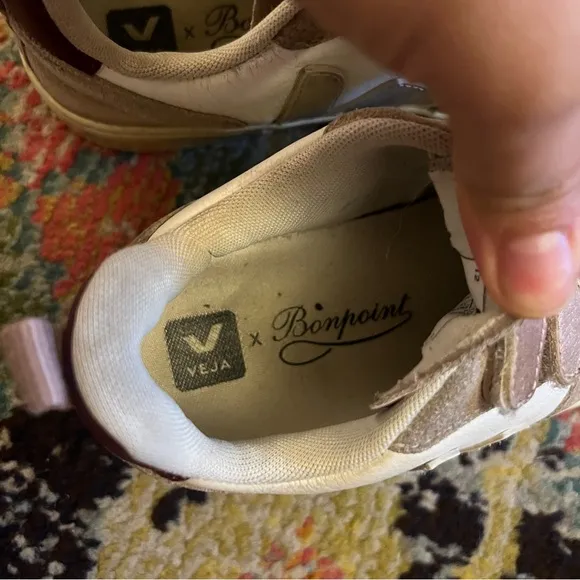 Veja V-10 LEATHER BONPOINT MULTICO BABE toddler size 13.5