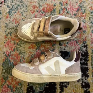 Veja V-10 LEATHER BONPOINT MULTICO BABE toddler size 13.5