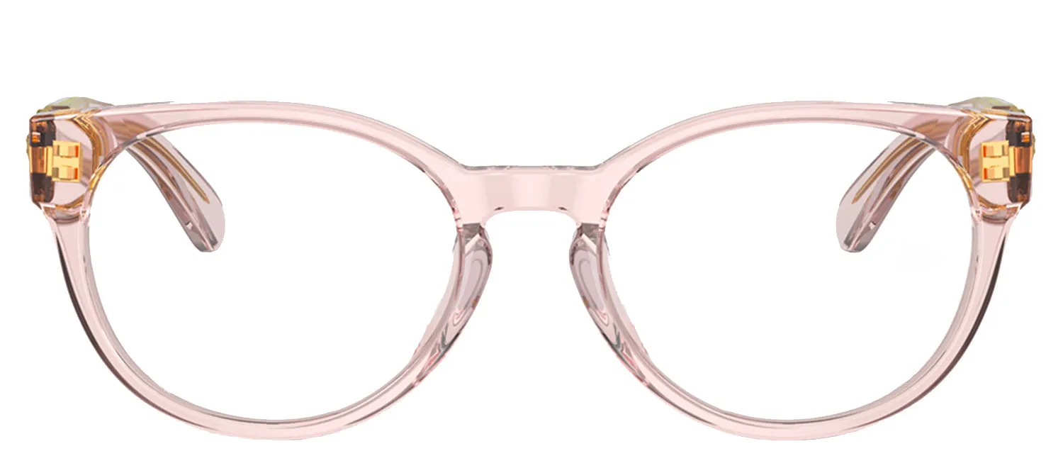 Versace Kids VK 3323U 5441 Oval Plastic Pink Eyeglasses with Logo Stamped Demo Lenses