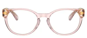 Versace Kids VK 3323U 5441 Oval Plastic Pink Eyeglasses with Logo Stamped Demo Lenses