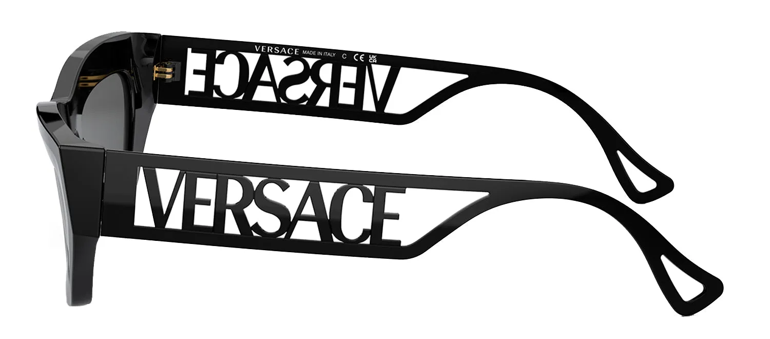 Versace VE 4432U 523287 Fashion Plastic Black Sunglasses with Grey Lens