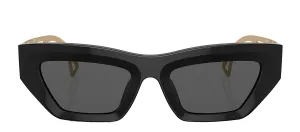 Versace VE 4432U GB1/87 Fashion Plastic Black Sunglasses with Grey Lens