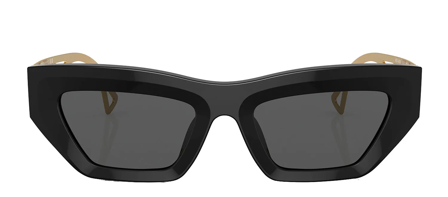 Versace VE 4432U GB1/87 Fashion Plastic Black Sunglasses with Grey Lens
