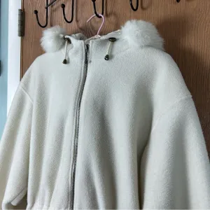 Vintage 90s Tsunami Sport White Fleece Jacket