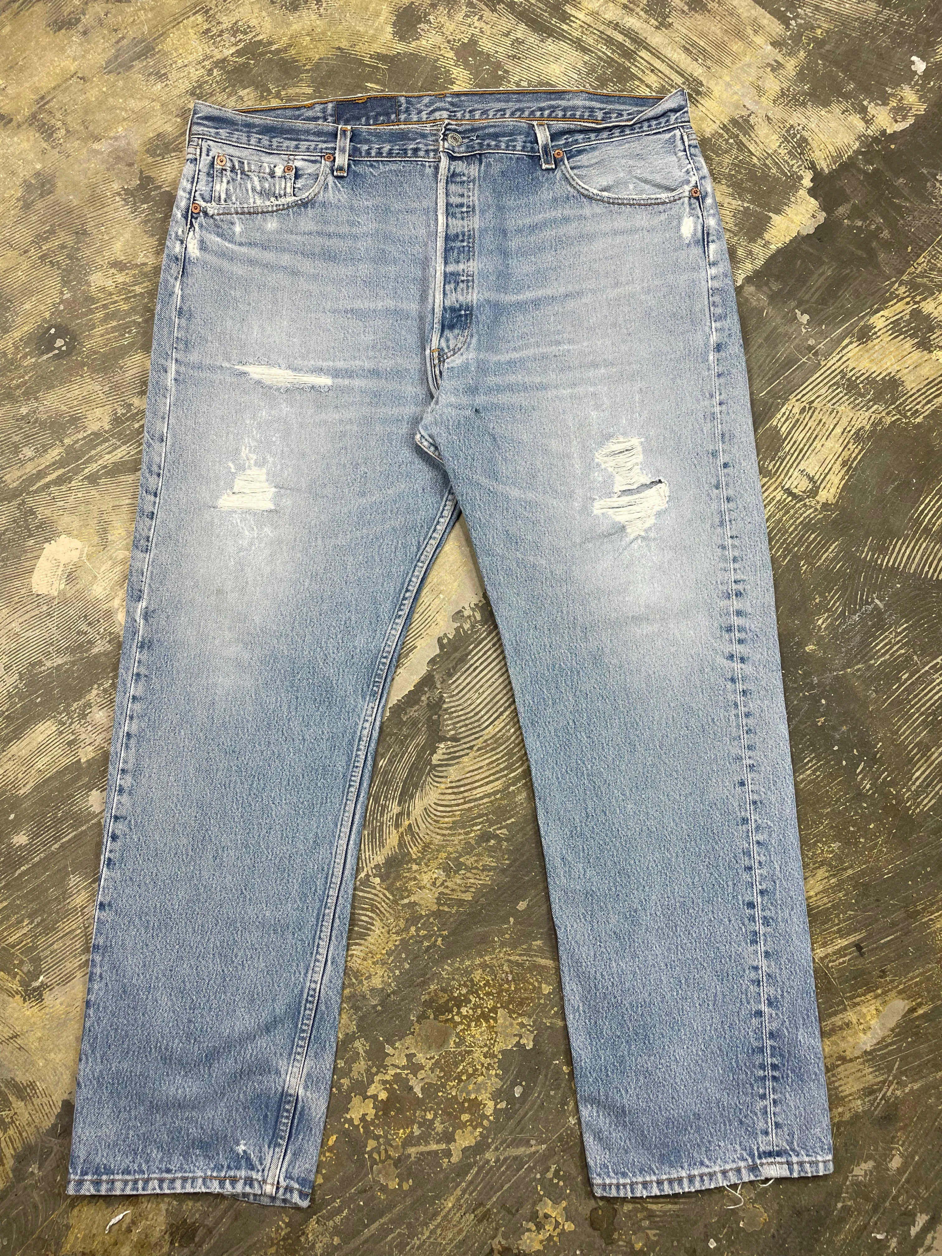 Vintage Levi 501 USA Premium Wash Denim Jeans (JYJ-0288)