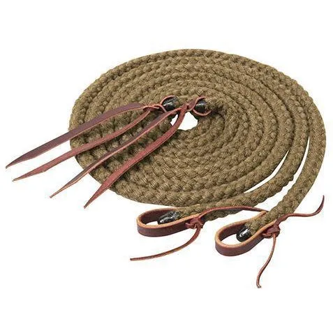Weaver Leather Silvertip Hollow Braid Split Reins, 5/8" x 8'