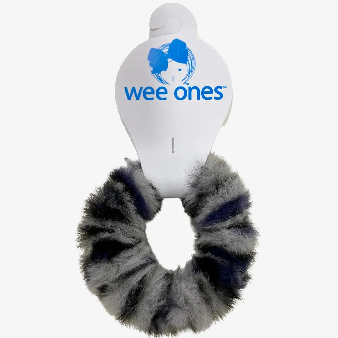 Wee Ones Print Faux Fur Scrunchie