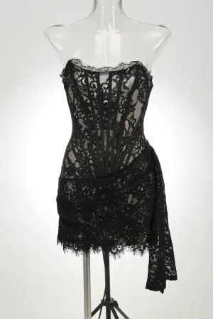 White Lace Patchwork Dress for Women Luxury Dresses Elegant Evening Gowns Prom Dresses