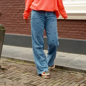 Wide leg jeans dot
