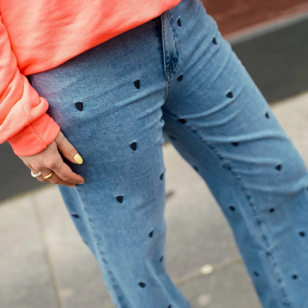 Wide leg jeans dot
