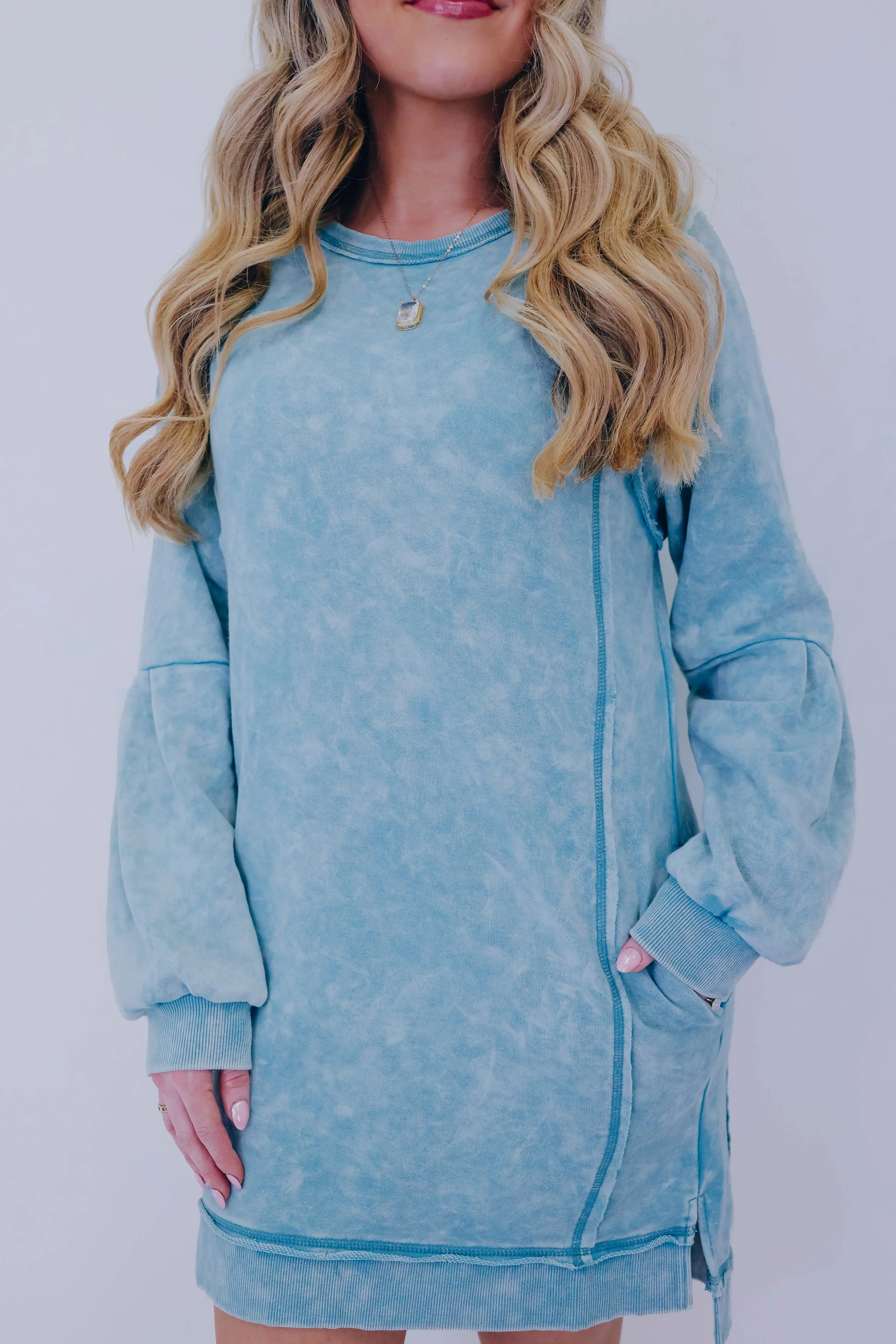 Willa Washed Sweatshirt Mini Dress - 5 Colors