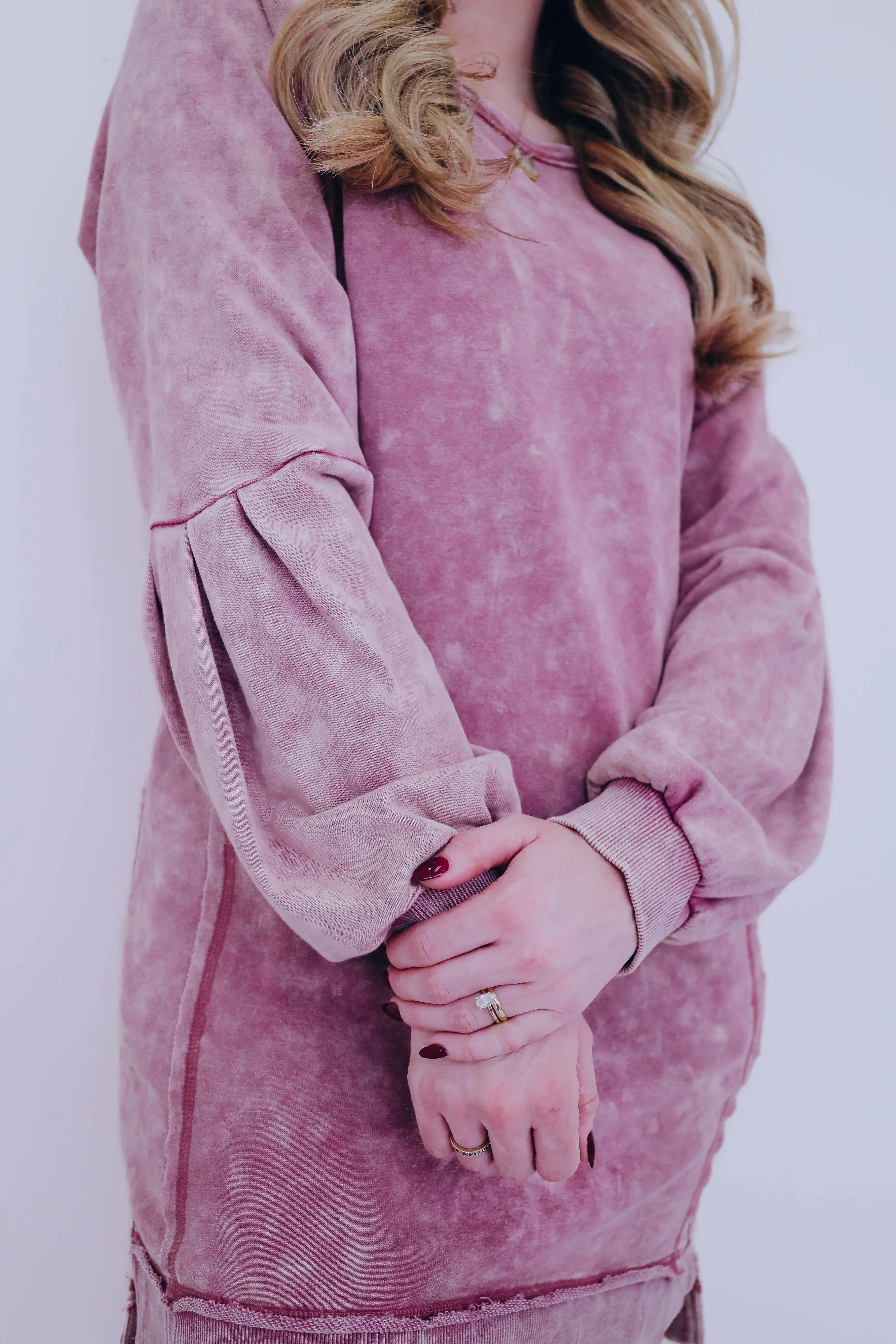 Willa Washed Sweatshirt Mini Dress - 5 Colors