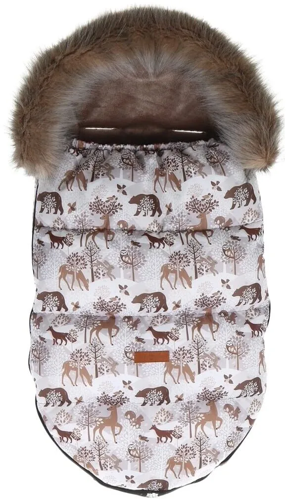 Winter Forest Baby  Footmuff Collar Stroller Pushchair Sleeping Bag Husky Warm