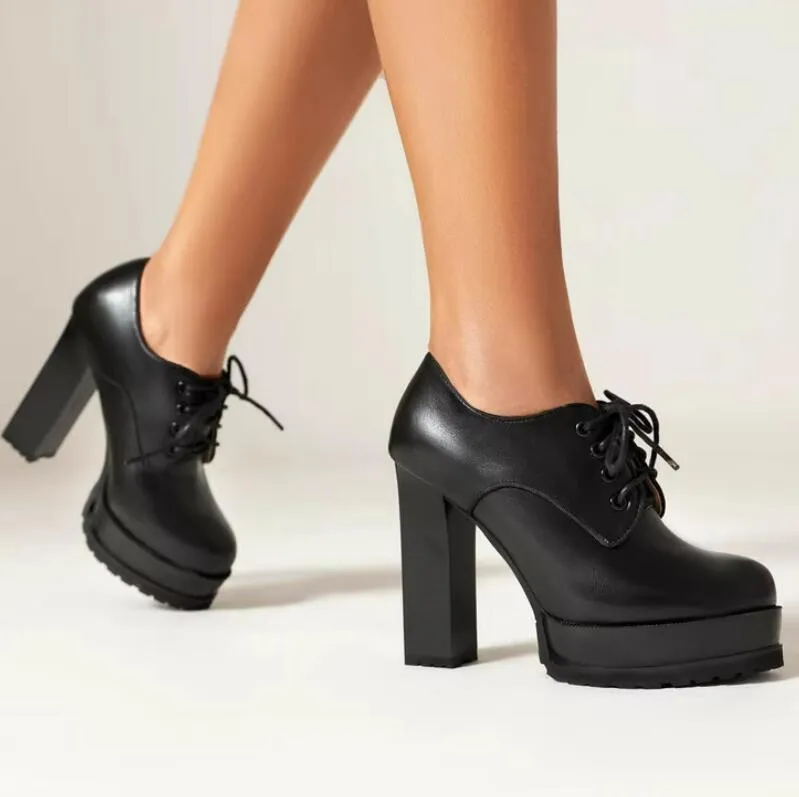 Women's Small Feet Chunky High Heel Booties TS58
