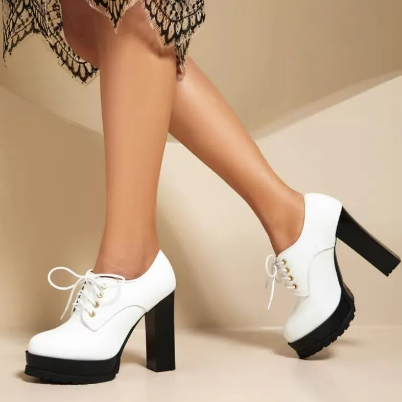 Women's Small Feet Chunky High Heel Booties TS58