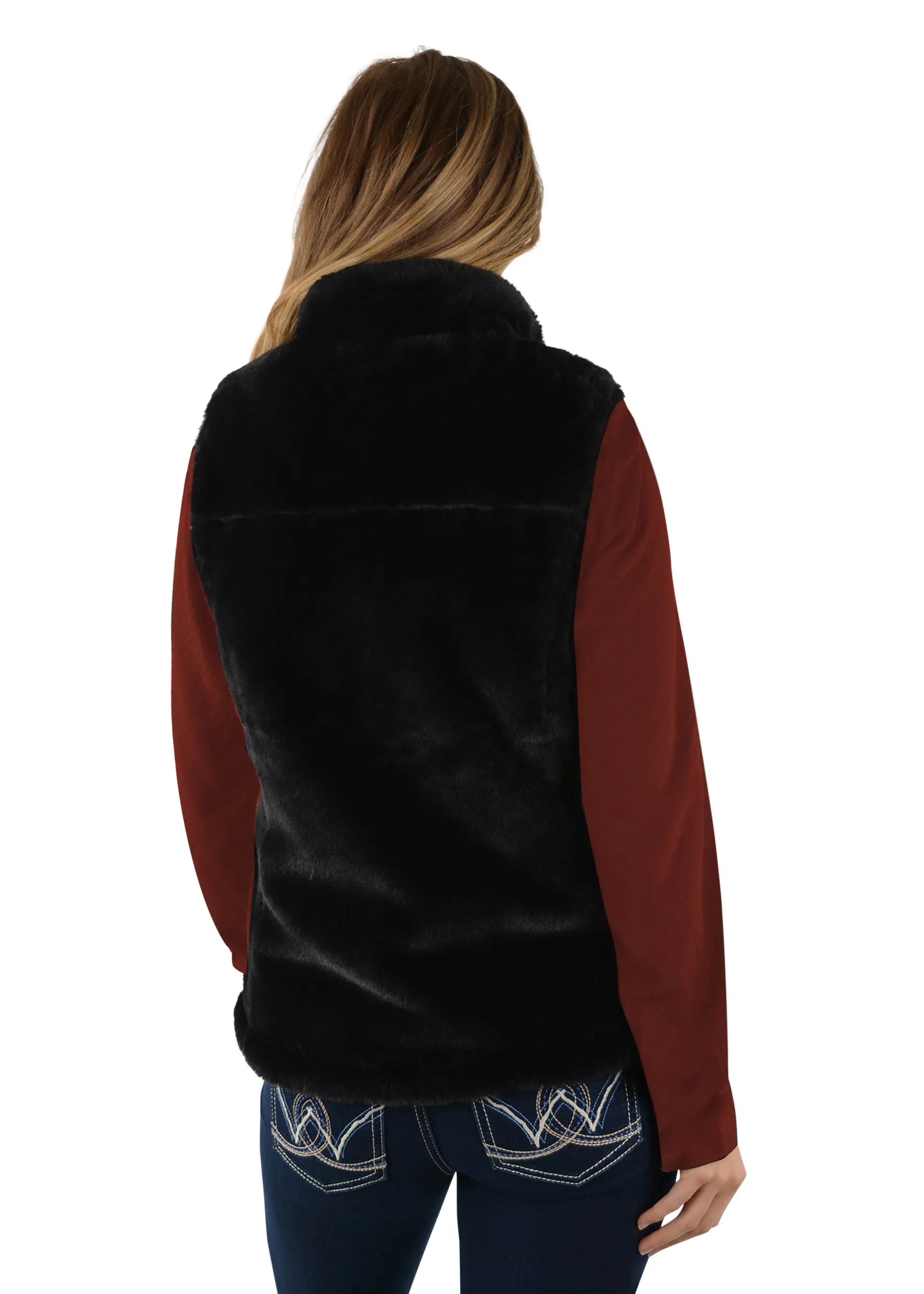 Wrangler Carrie Reversible Ladies Vest Olive Black