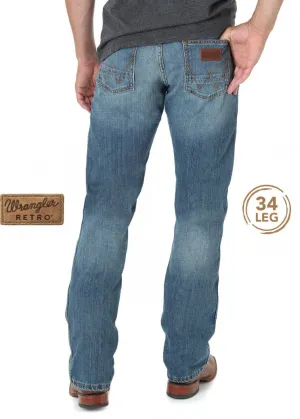 Wrangler Retro Slim Straight Leg Mens Jeans Rock Top