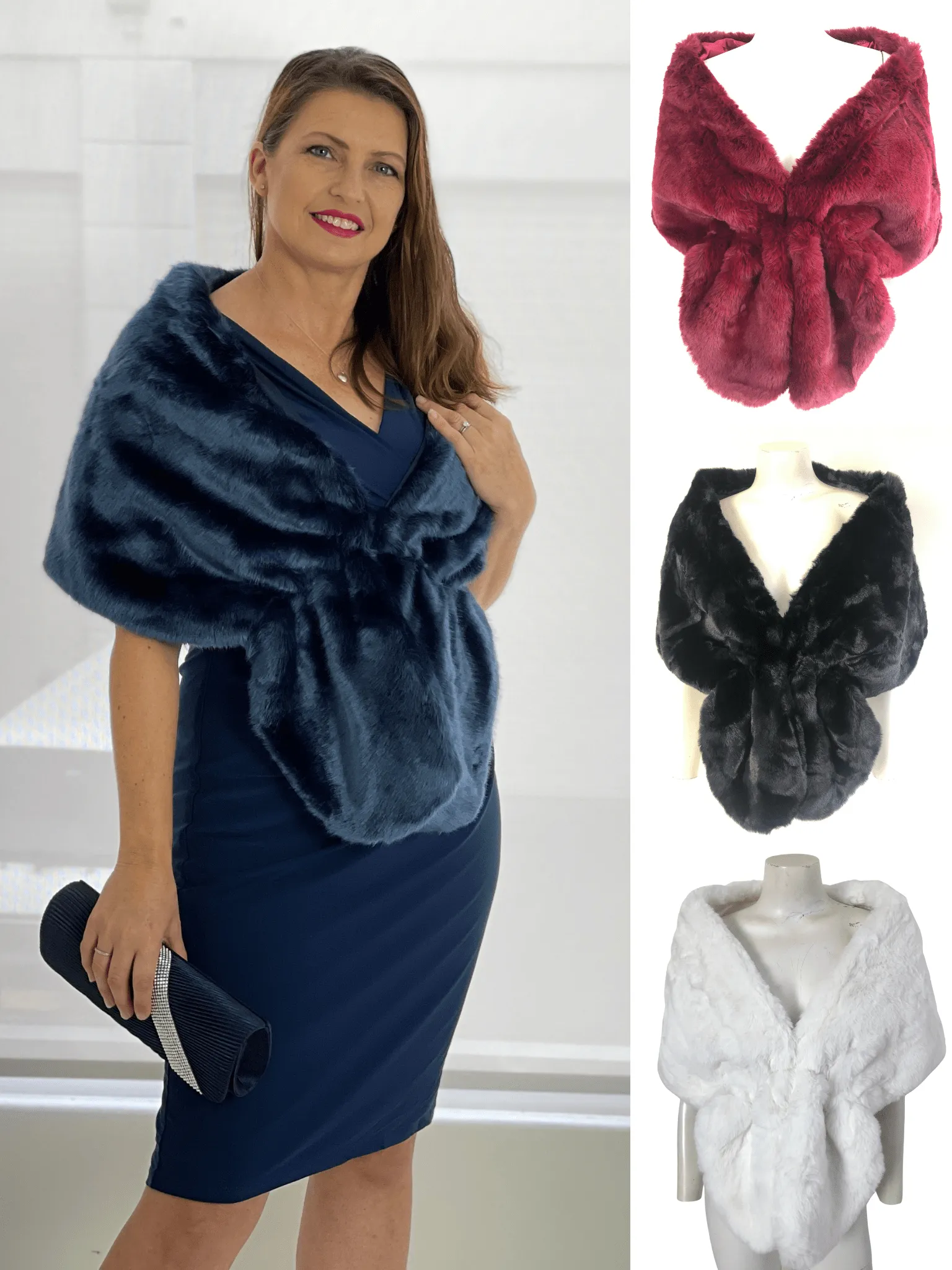 Xiamo Faux Fur Shawl