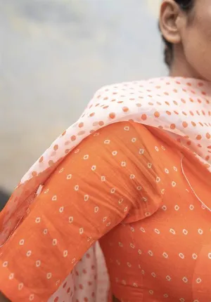 Yam   I   Florence Naranghi Blouse BLOUSE  MULMUL ORANGE An Indian Summer YAMBL18