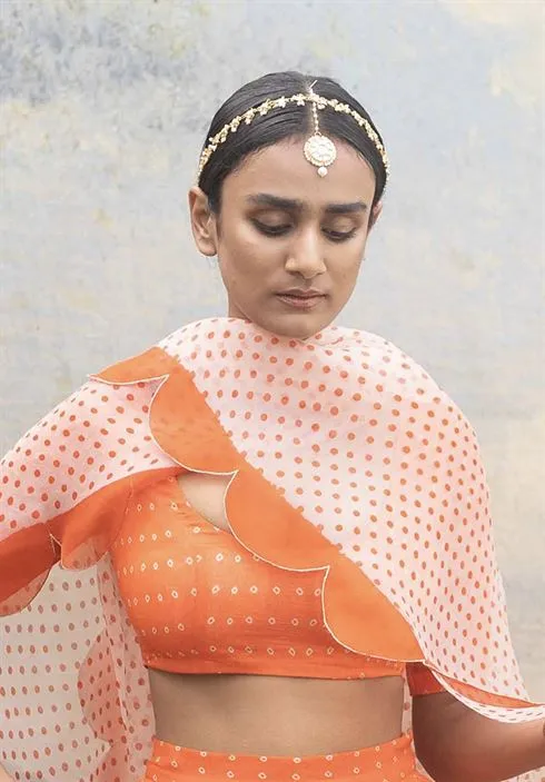 Yam   I   Florence Naranghi Blouse BLOUSE  MULMUL ORANGE An Indian Summer YAMBL18