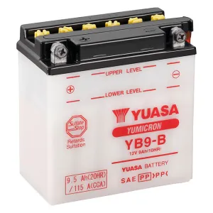 YB9B DG Battery with acid pack Yuasa. Alt: 12N9-4B-1 (YB9BPK)