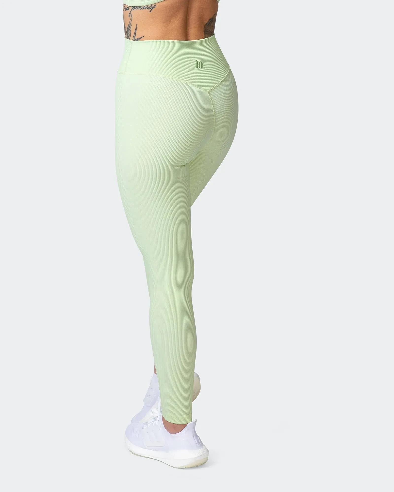 ZERO RISE RIB ANKLE LENGTH LEGGINGS Minty