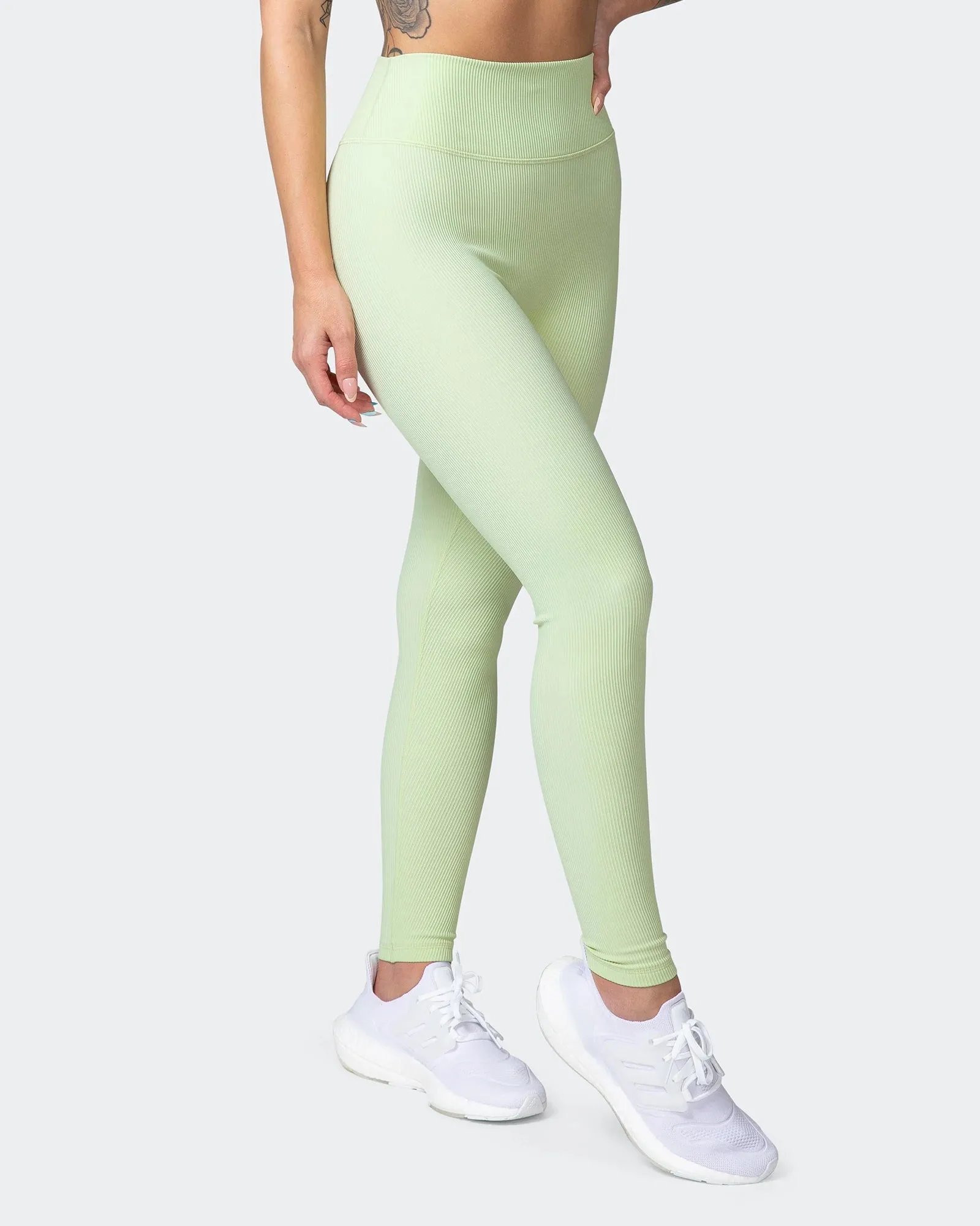 ZERO RISE RIB ANKLE LENGTH LEGGINGS Minty