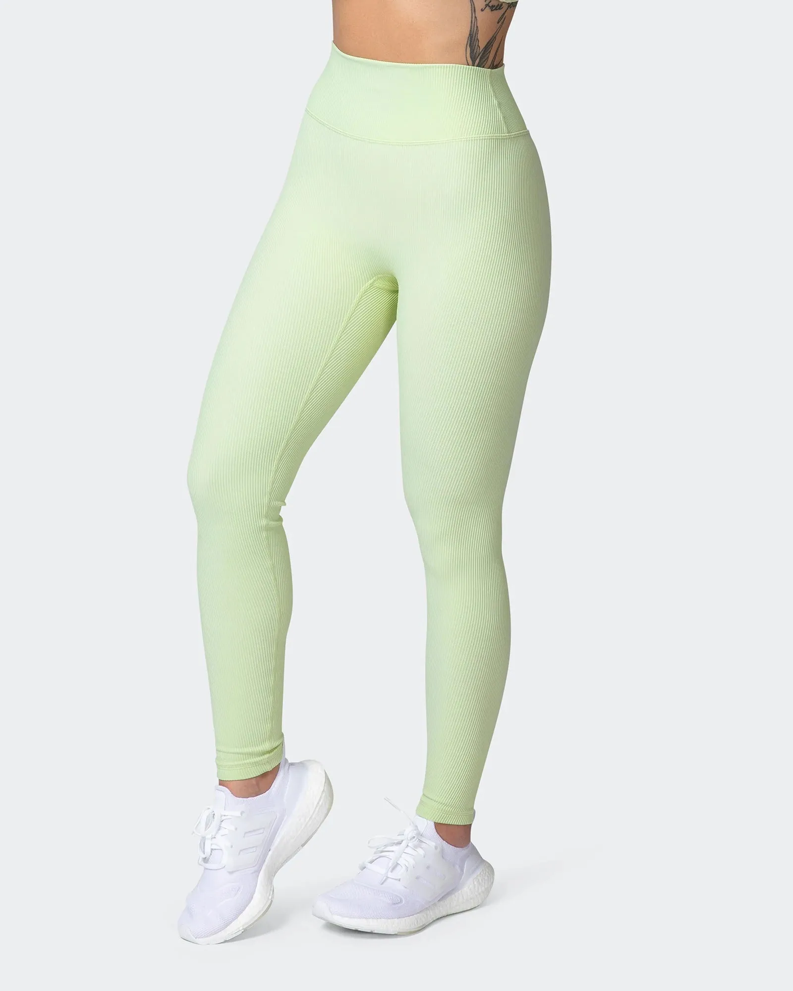 ZERO RISE RIB ANKLE LENGTH LEGGINGS Minty