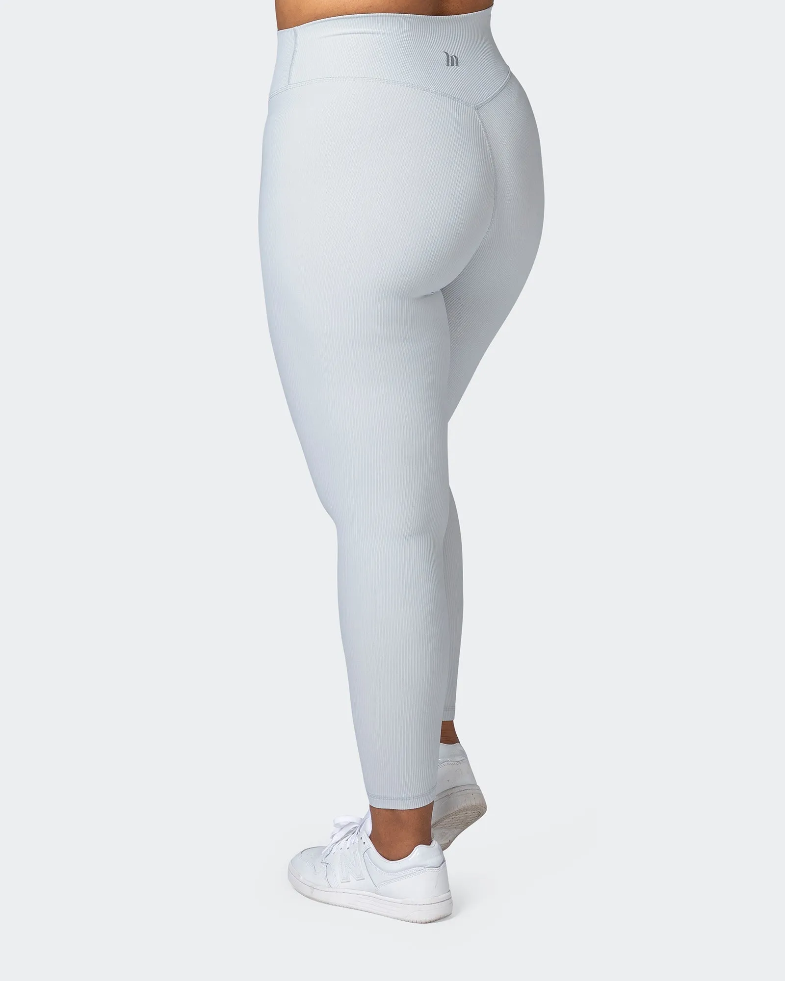 Zero Rise Rib Ankle Length Leggings - Quiet Grey