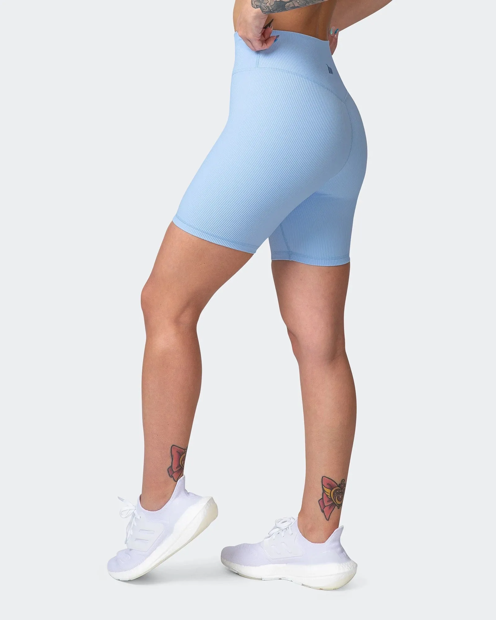 ZERO RISE RIB BIKE SHORTS Periwinkle