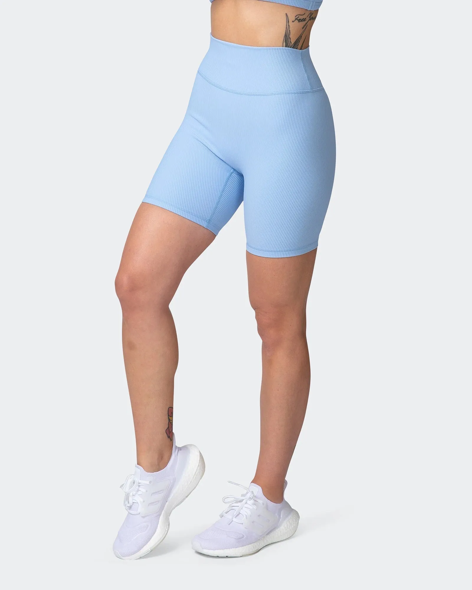 ZERO RISE RIB BIKE SHORTS Periwinkle